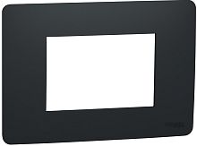 Рамка горизонтальная Schneider Electric Unica Modular 1-м. 3 мод. антрацит картинка